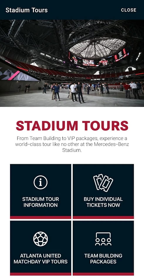 Mercedes-Benz Stadium App Screenshot 1