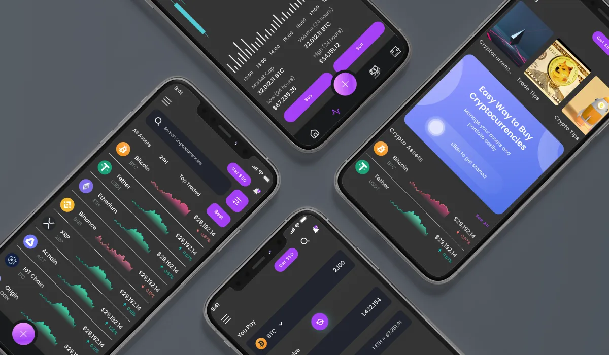 Crypto wallet interface showcasing Web 3.0 integration in the payments industry