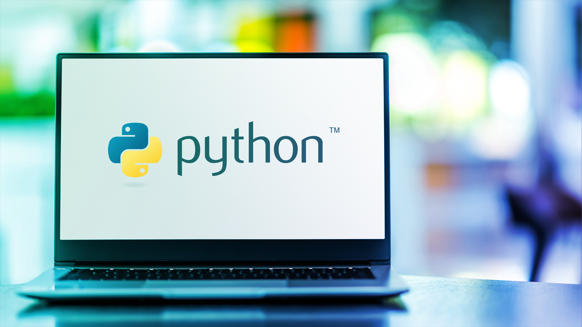 Laptop with Python on it