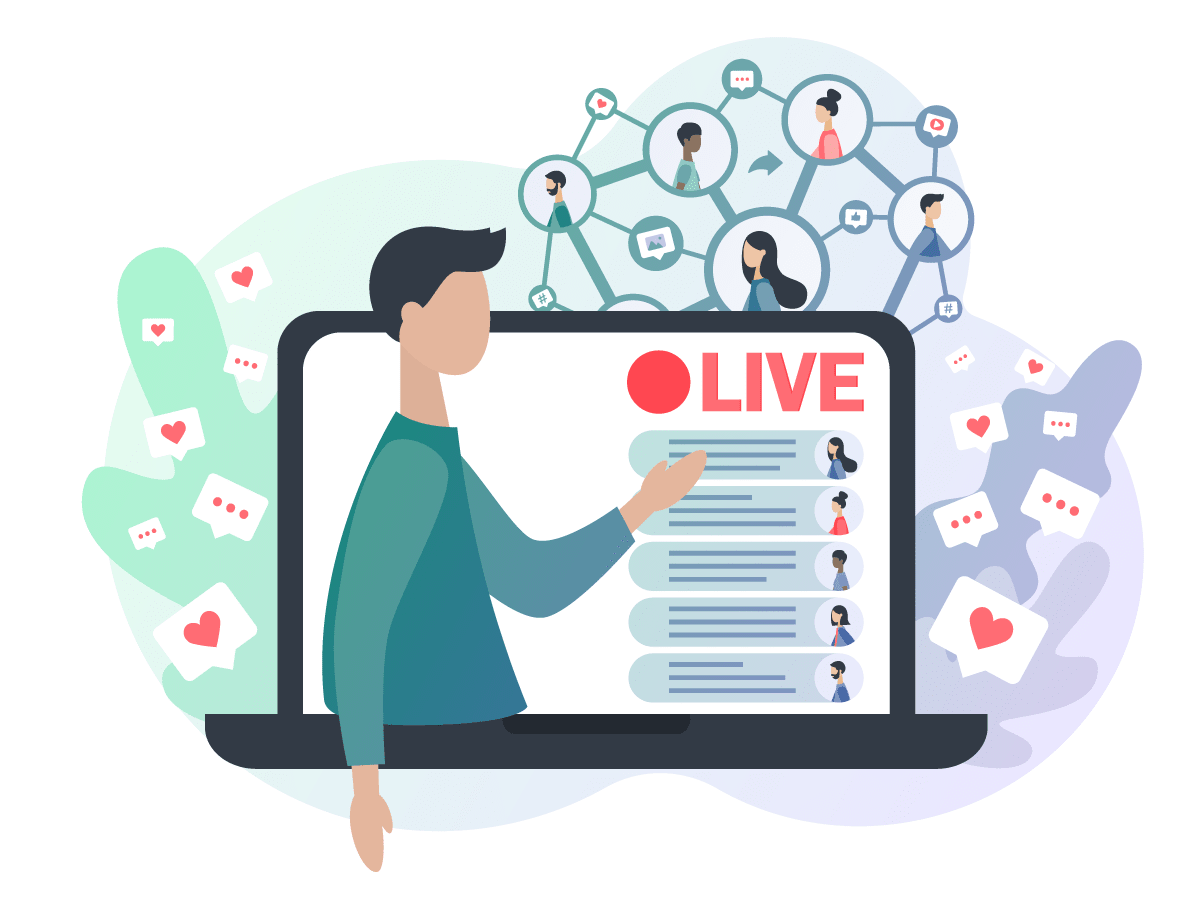 Live streaming trends illustraition