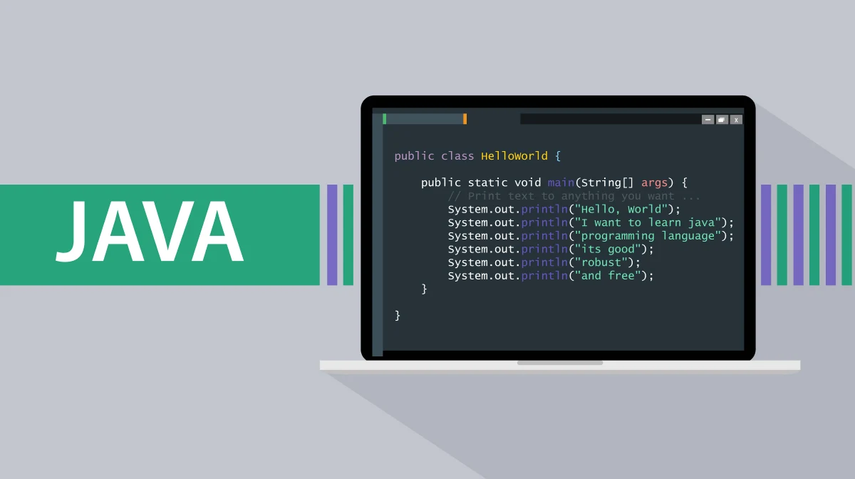 java logo with screen
