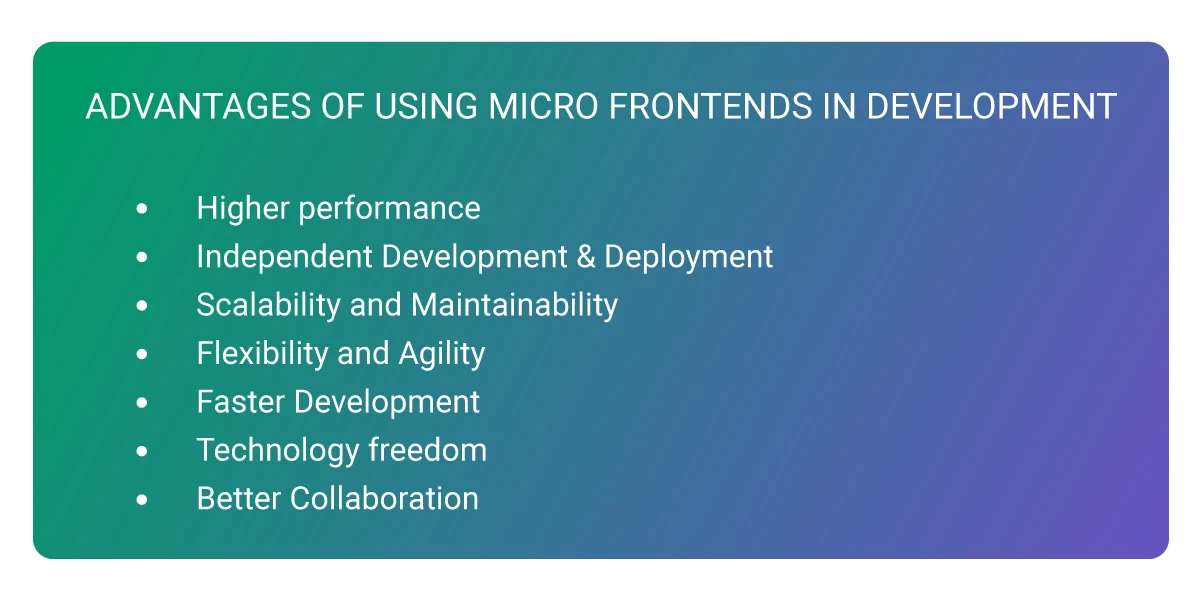 benefits of micro frontends