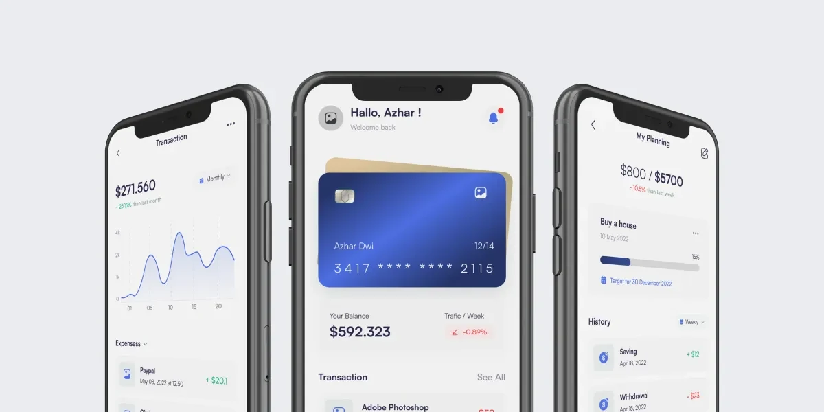 Screenshot of an e-wallet interface, illustrating new features designed to attract unbanked populations in the payments industry
